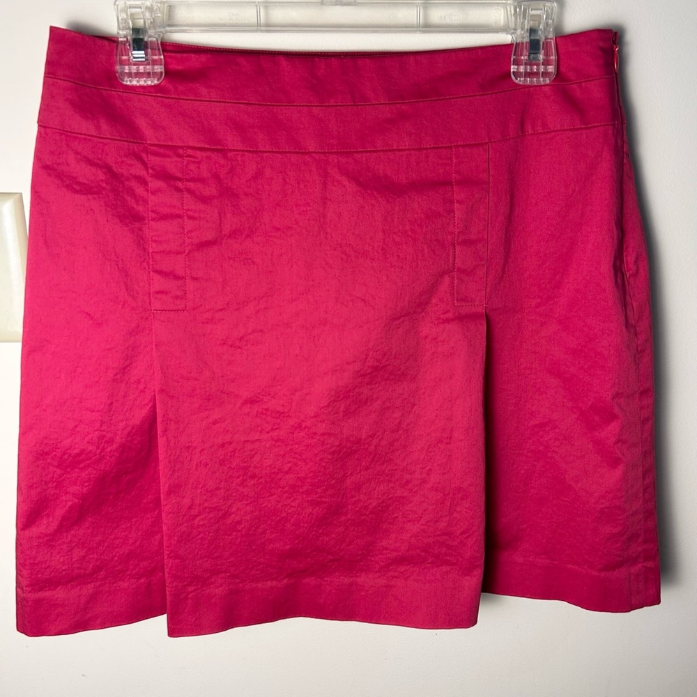 Banana Republic Mini Skirt Women’s‎ 8 Deep Pink A Line Pleated Preppy Academia